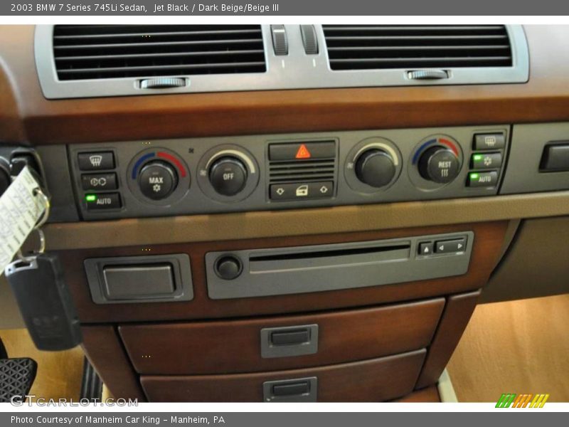 Jet Black / Dark Beige/Beige III 2003 BMW 7 Series 745Li Sedan