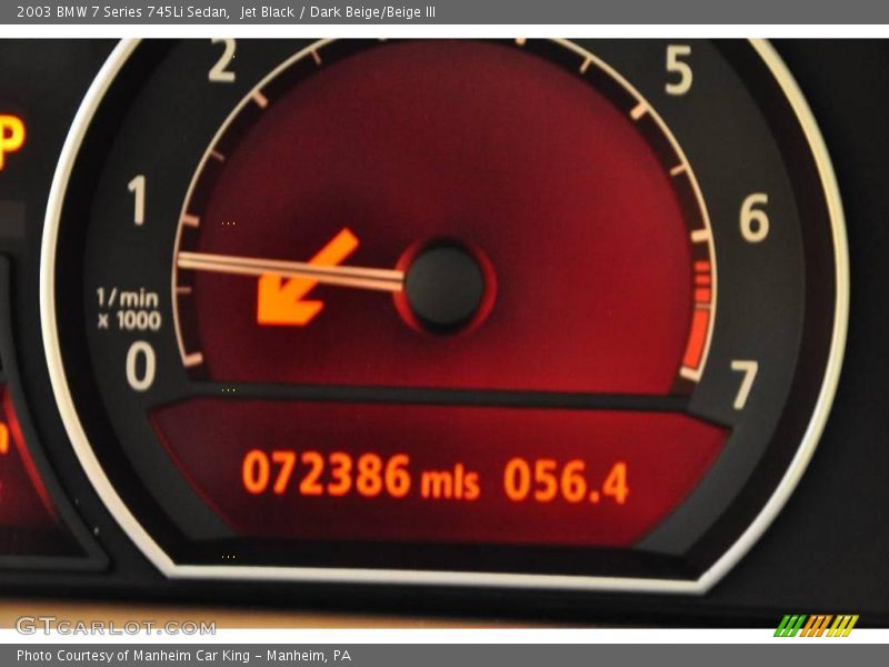 Jet Black / Dark Beige/Beige III 2003 BMW 7 Series 745Li Sedan