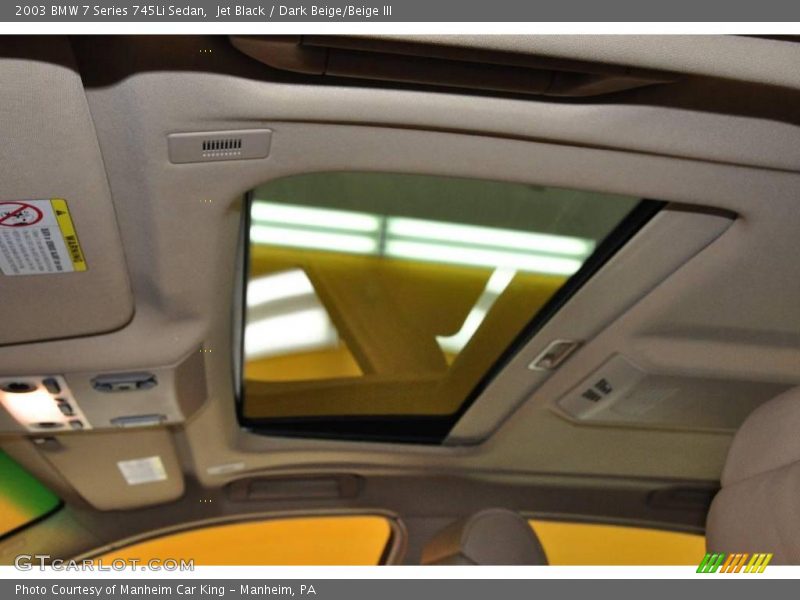Jet Black / Dark Beige/Beige III 2003 BMW 7 Series 745Li Sedan