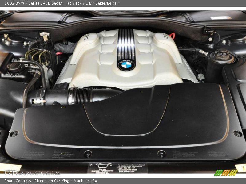 Jet Black / Dark Beige/Beige III 2003 BMW 7 Series 745Li Sedan