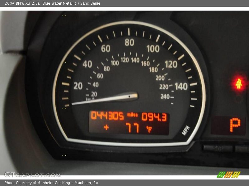 Blue Water Metallic / Sand Beige 2004 BMW X3 2.5i