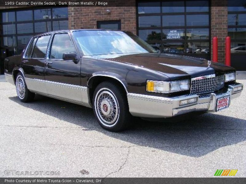 Dark Brown Metallic / Beige 1989 Cadillac DeVille Sedan