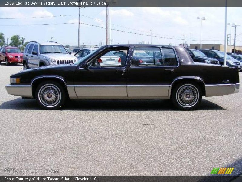 Dark Brown Metallic / Beige 1989 Cadillac DeVille Sedan