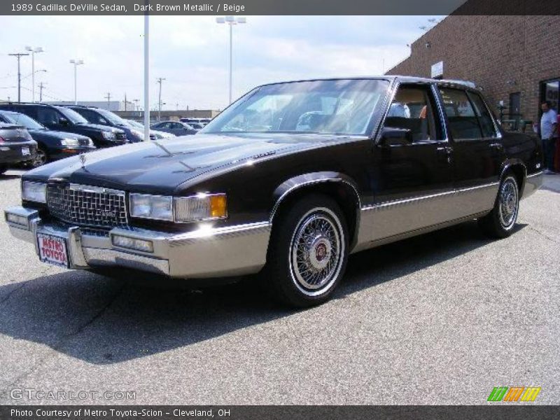 Dark Brown Metallic / Beige 1989 Cadillac DeVille Sedan