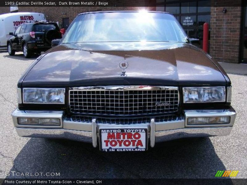 Dark Brown Metallic / Beige 1989 Cadillac DeVille Sedan