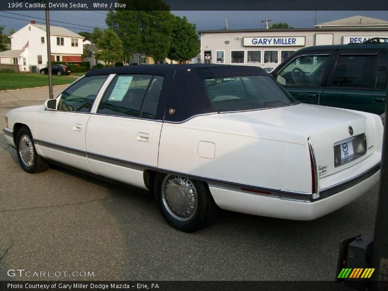 White / Blue 1996 Cadillac DeVille Sedan