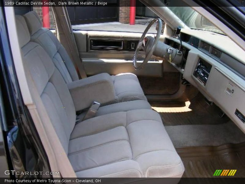 Dark Brown Metallic / Beige 1989 Cadillac DeVille Sedan