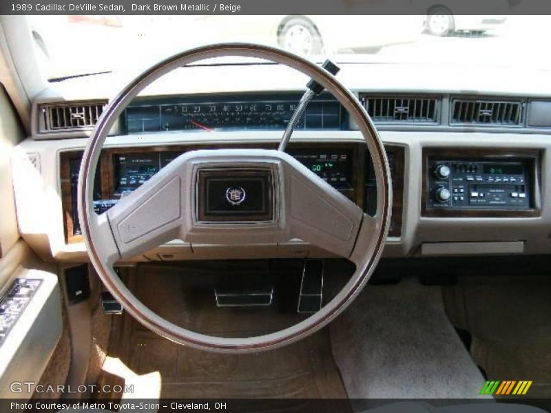 Dark Brown Metallic / Beige 1989 Cadillac DeVille Sedan