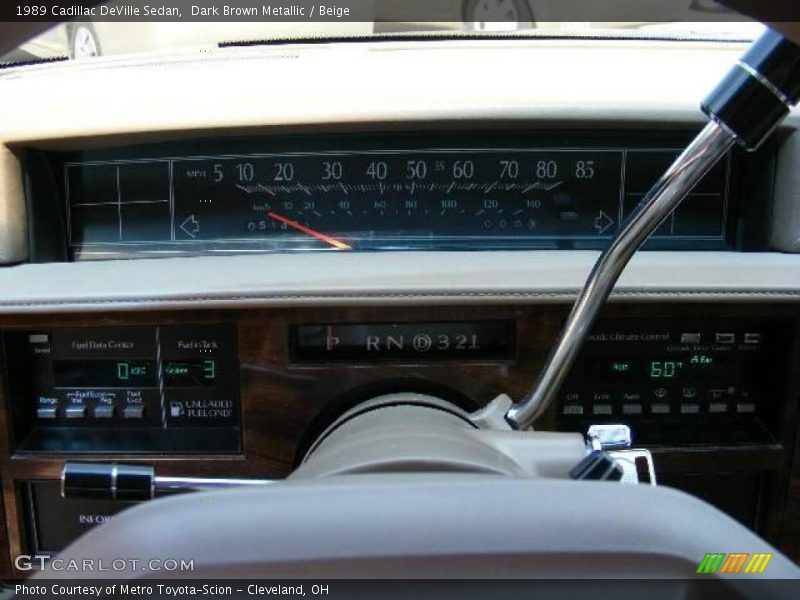 Dark Brown Metallic / Beige 1989 Cadillac DeVille Sedan