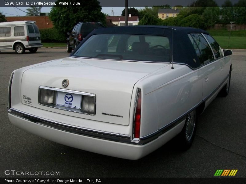 White / Blue 1996 Cadillac DeVille Sedan