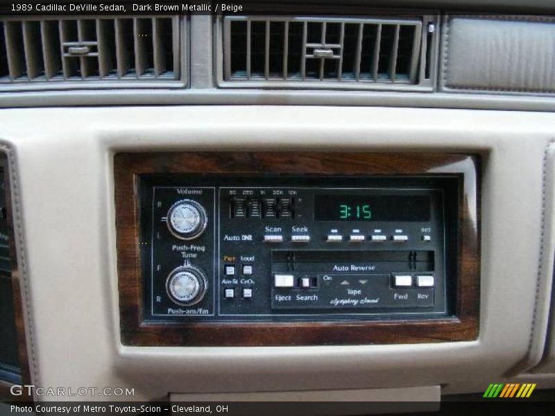 Dark Brown Metallic / Beige 1989 Cadillac DeVille Sedan