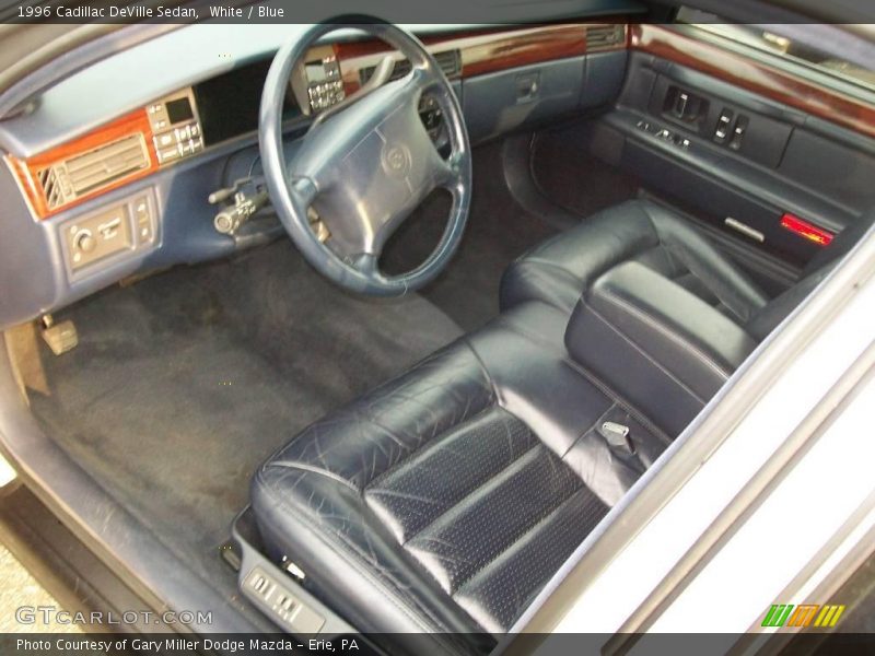 White / Blue 1996 Cadillac DeVille Sedan