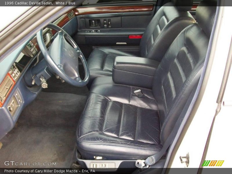 White / Blue 1996 Cadillac DeVille Sedan