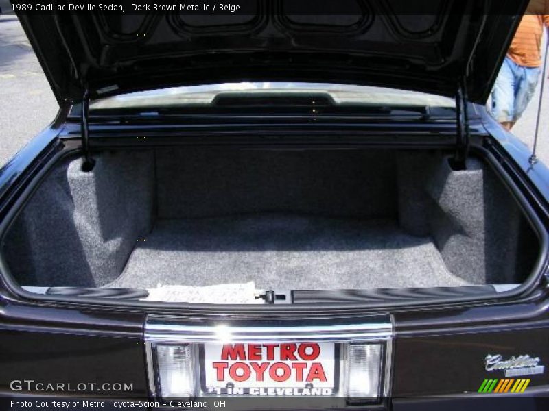 Dark Brown Metallic / Beige 1989 Cadillac DeVille Sedan