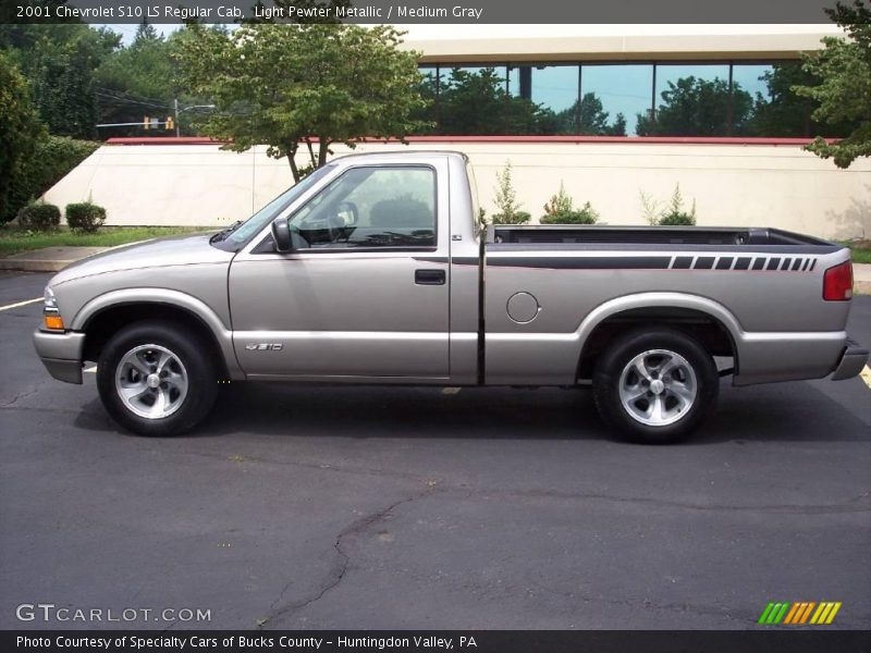 Light Pewter Metallic / Medium Gray 2001 Chevrolet S10 LS Regular Cab