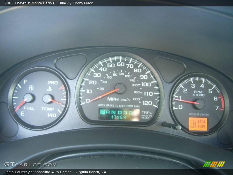 Black / Ebony Black 2003 Chevrolet Monte Carlo LS