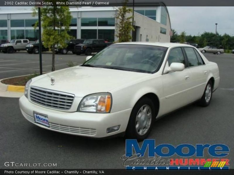 White Diamond Pearl / Oatmeal 2002 Cadillac DeVille Sedan