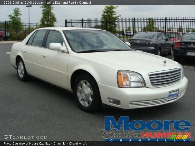 White Diamond Pearl / Oatmeal 2002 Cadillac DeVille Sedan