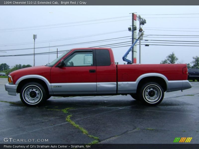 Bright Red / Gray 1994 Chevrolet S10 LS Extended Cab