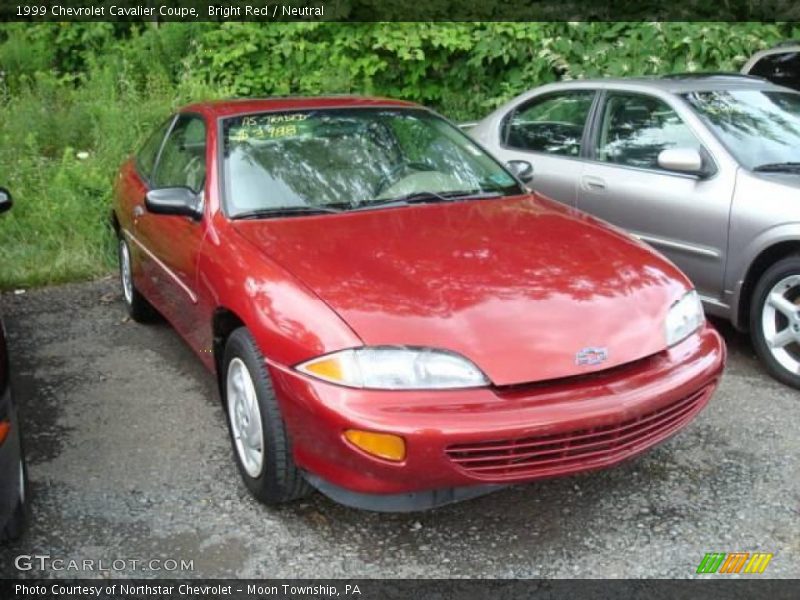 Bright Red / Neutral 1999 Chevrolet Cavalier Coupe