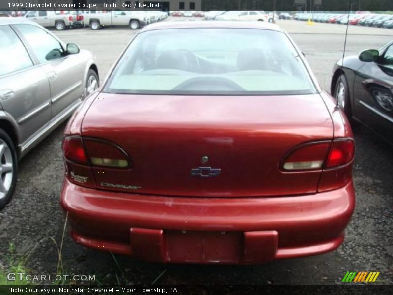 Bright Red / Neutral 1999 Chevrolet Cavalier Coupe