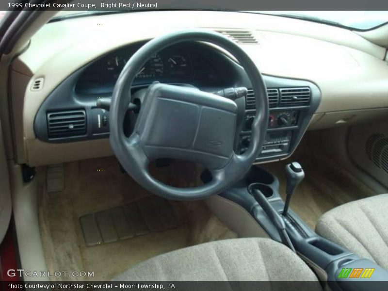 Bright Red / Neutral 1999 Chevrolet Cavalier Coupe