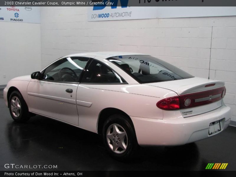 Olympic White / Graphite Gray 2003 Chevrolet Cavalier Coupe