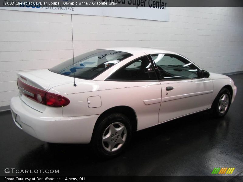 Olympic White / Graphite Gray 2003 Chevrolet Cavalier Coupe