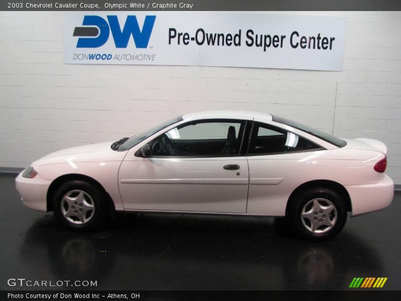 Olympic White / Graphite Gray 2003 Chevrolet Cavalier Coupe