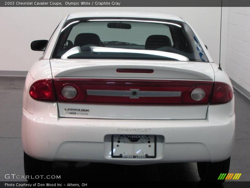 Olympic White / Graphite Gray 2003 Chevrolet Cavalier Coupe