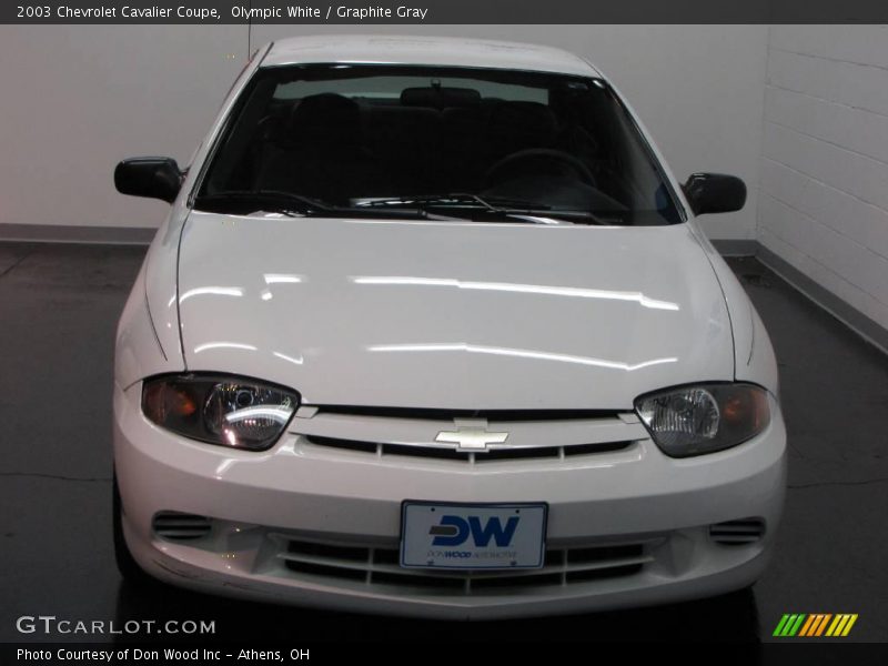 Olympic White / Graphite Gray 2003 Chevrolet Cavalier Coupe