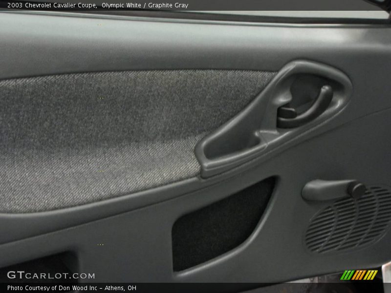 Olympic White / Graphite Gray 2003 Chevrolet Cavalier Coupe