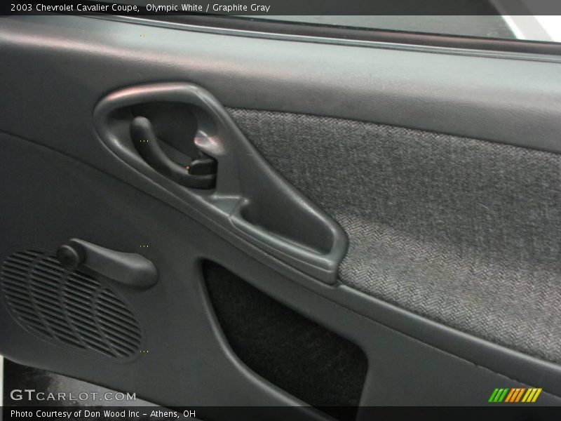 Olympic White / Graphite Gray 2003 Chevrolet Cavalier Coupe