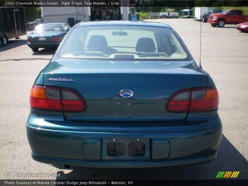 Dark Tropic Teal Metallic / Gray 2003 Chevrolet Malibu Sedan