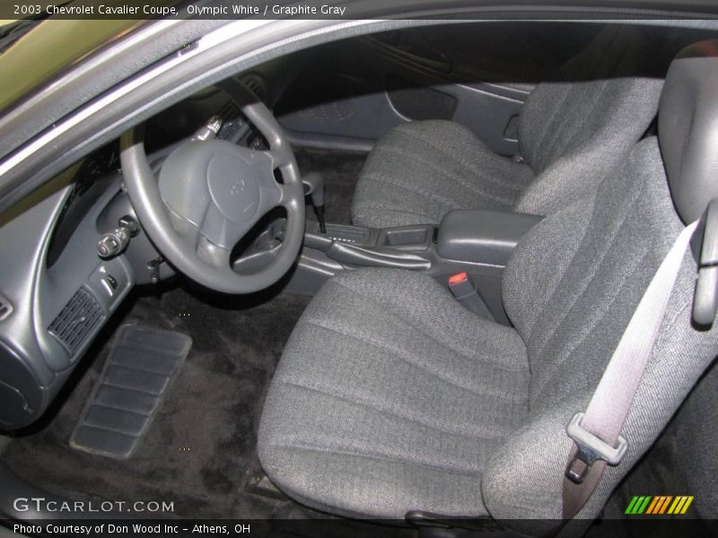 Olympic White / Graphite Gray 2003 Chevrolet Cavalier Coupe