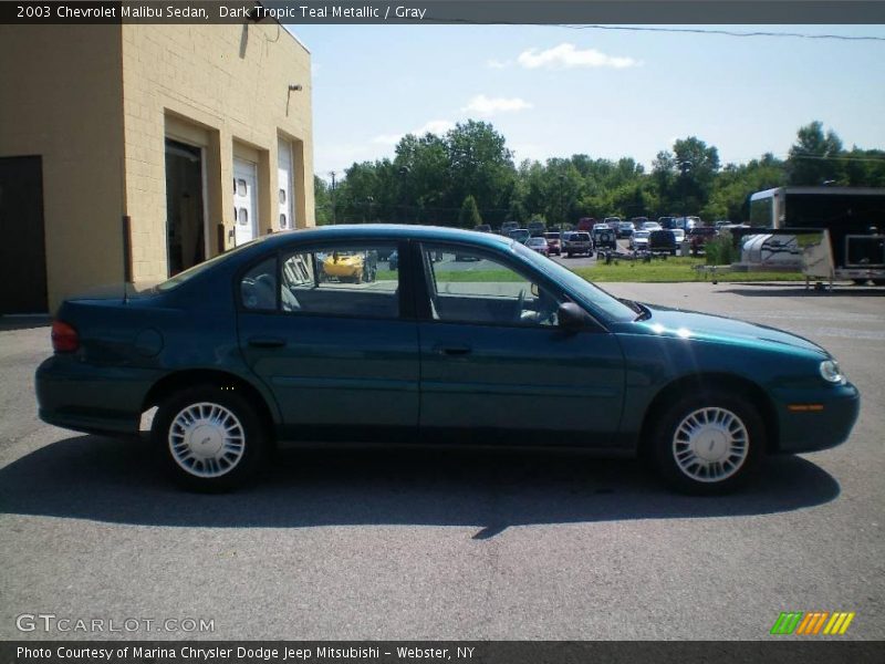 Dark Tropic Teal Metallic / Gray 2003 Chevrolet Malibu Sedan