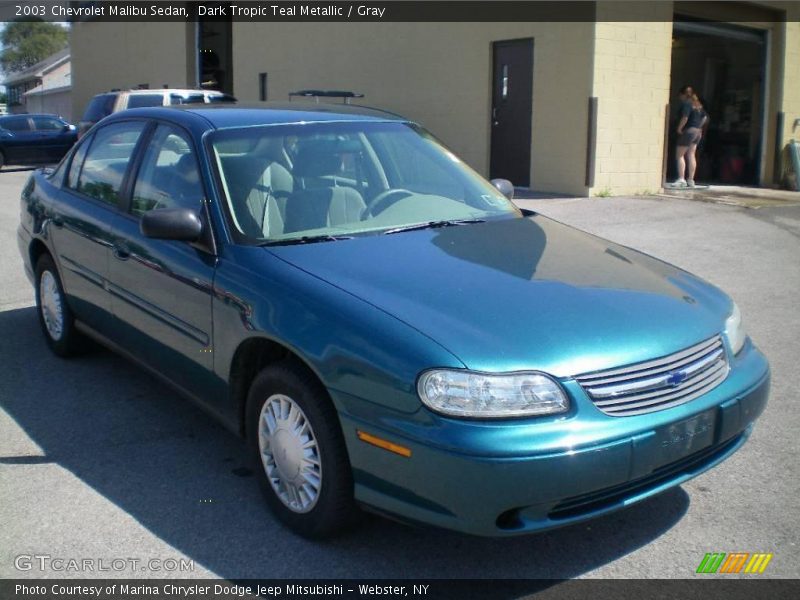 Dark Tropic Teal Metallic / Gray 2003 Chevrolet Malibu Sedan