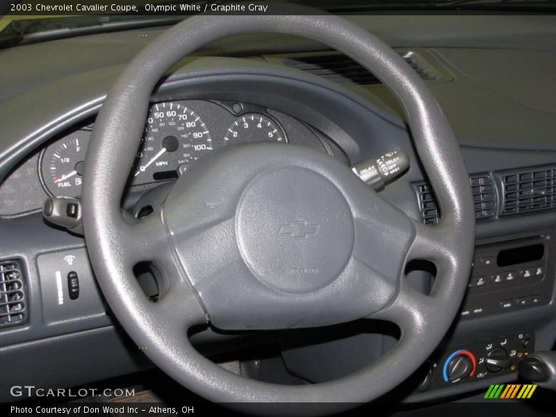 Olympic White / Graphite Gray 2003 Chevrolet Cavalier Coupe