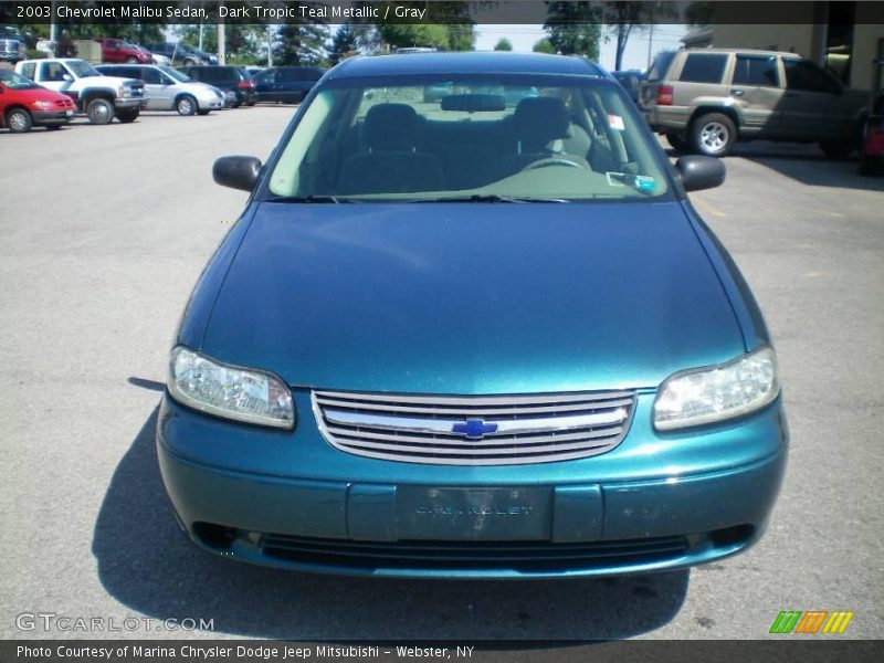 Dark Tropic Teal Metallic / Gray 2003 Chevrolet Malibu Sedan