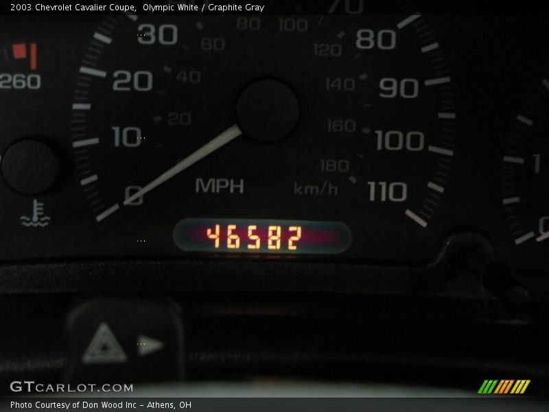 Olympic White / Graphite Gray 2003 Chevrolet Cavalier Coupe
