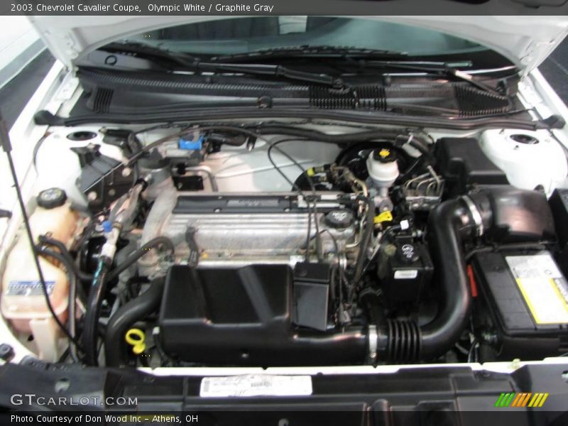 Olympic White / Graphite Gray 2003 Chevrolet Cavalier Coupe