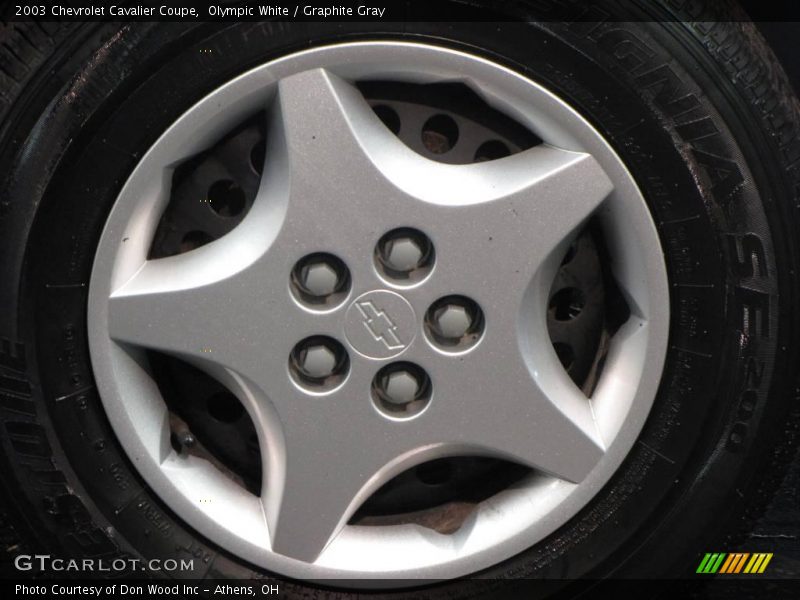 Olympic White / Graphite Gray 2003 Chevrolet Cavalier Coupe