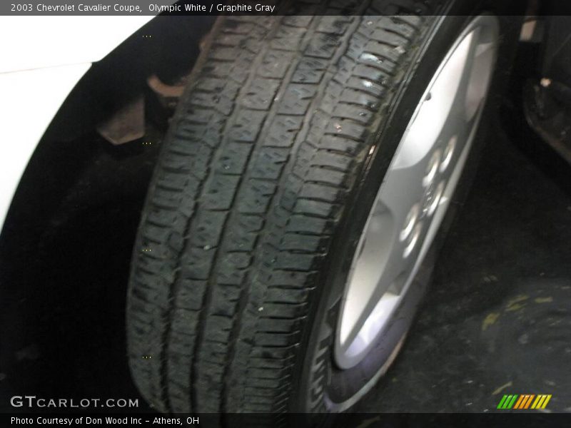 Olympic White / Graphite Gray 2003 Chevrolet Cavalier Coupe