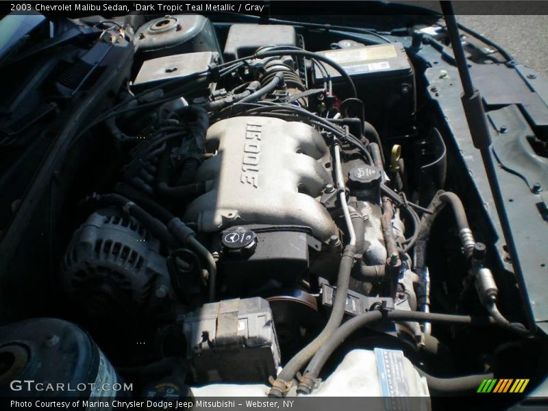 Dark Tropic Teal Metallic / Gray 2003 Chevrolet Malibu Sedan