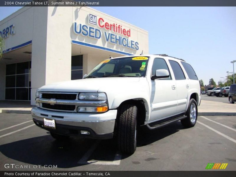 Summit White / Tan/Neutral 2004 Chevrolet Tahoe LT