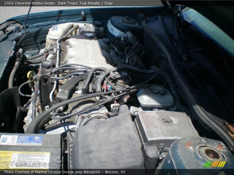 Dark Tropic Teal Metallic / Gray 2003 Chevrolet Malibu Sedan