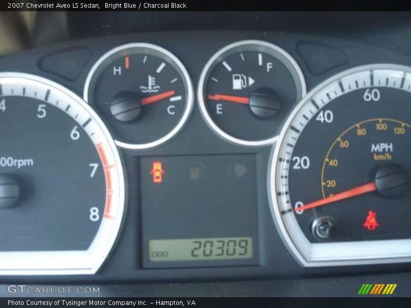 Bright Blue / Charcoal Black 2007 Chevrolet Aveo LS Sedan