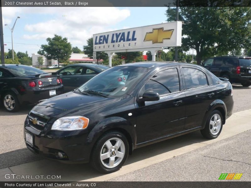 Black / Beige 2007 Chevrolet Aveo LT Sedan