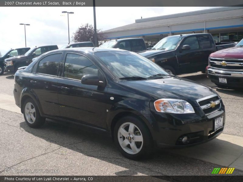 Black / Beige 2007 Chevrolet Aveo LT Sedan