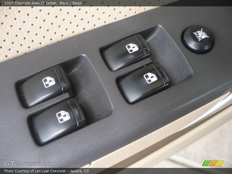 Black / Beige 2007 Chevrolet Aveo LT Sedan